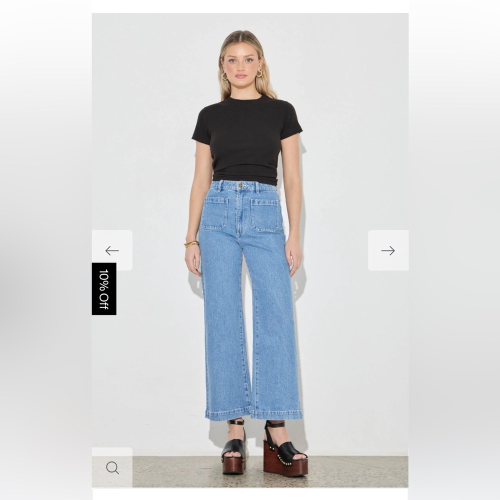 NWT ROLLA'S Sailor Wide-Leg Jean in Lily Blue